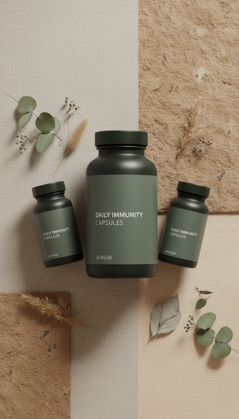 Daily Immunity Capsules Monochrome Glass